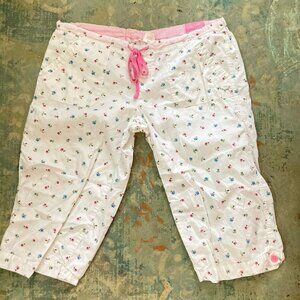 Victoria's Secret White Floral Pajama Pants